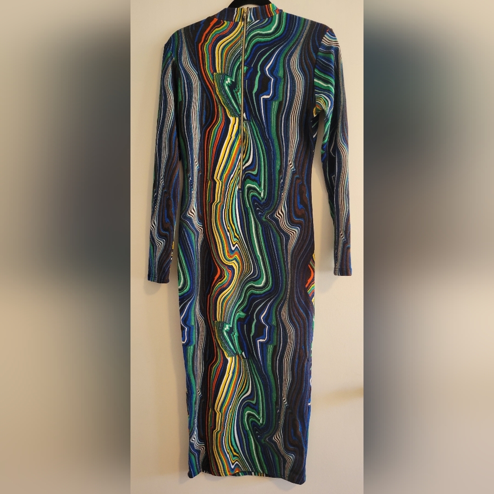 Midi marble bodycon dress